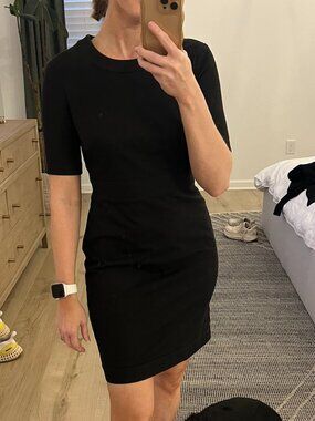 Black Short Sleeve Banana Republic Dress Size 2P